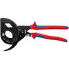 Cable cutter burnished with ratchet and 2-component handles 320mm
